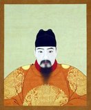 Emperor Hongzhi, 10th ruler of the Ming Dynasty (r. 1487-1505).
Personal Name: Zhu Youtang, Zhū Yòutáng.
Posthumous Name: Jingdi, Jìngdì.
Temple Name: Xiaozong, Xiàozōng.
Reign Name: Ming Hongzhi, Ming Hóngzhì.<br/><br/>

The Hongzhi Emperor was 10th emperor of the Ming Dynasty in China between 1487 and 1505. Born Zhu Youtang, he was the son of the Chenghua Emperor and his reign as emperor of China is called the Hongzhi Silver Age. His era name means 'Great Government'. He was a wise and peace-loving ruler. Hongzhi took only one empress and had no concubine. He remains the sole monogamous emperor in Chinese history