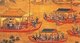 China: Emperor Jiajing, 12th ruler of the Ming Dynasty (r. 1521-1567); Jiajing on his state barge, from a scroll painted in 1538.