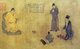Emperor Xuanzong giving audience to Zhang Guo, one of the 'Eight Immortals', in a painting by Yuan Dynasty painter Ren Renfa (1254–1327).
Emperor Xuanzong of Tang ( 8 September 685-3 May 762), also commonly known as Emperor Ming of Tang (Tang Minghuang), personal name Li Longji, known as Wu Longji, was the seventh emperor of the Tang dynasty in China, reigning from 712 to 756. His reign of 43 years was the longest during the Tang Dynasty. In the early half of his reign he was a diligent and astute ruler, ably assisted by capable chancellors like Yao Chong and Song Jing, and was credited with bringing Tang China to a pinnacle of culture and power. Emperor Xuanzong, however, was blamed for over-trusting Li Linfu, Yang Guozhong and An Lushan during his late reign, with Tang's golden age ending in the great Anshi Rebellion of An Lushan.